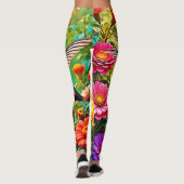 Jewel-Toned Hummingbird Magic Design Leggings (Achterkant)