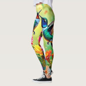 Jewel-Toned Hummingbird Magic Design Leggings (Links)