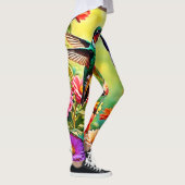 Jewel-Toned Hummingbird Magic Design Leggings (Rechts)
