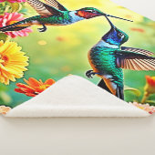 Jewel-Toned Hummingbird Magic Design Sherpa Deken (3/4)