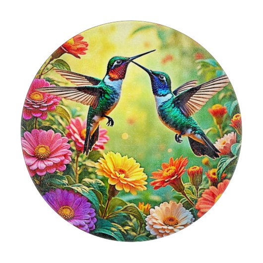 Jewel-Toned Hummingbird Magic Design Snijplank (Voorkant)