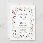 Jewel Toned krans bruiloft Kaart (Voorkant)