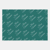 Jewel Toned Pink Paars Green kerst Inpakpapier Vel (Voorkant 3)