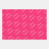 Jewel Toned Pink Paars Green kerst Inpakpapier Vel (Voorkant)