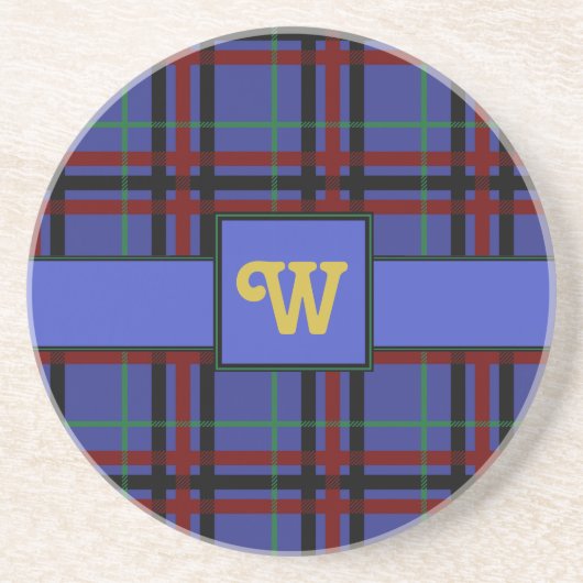 Jewel-Toned Plaid Sandstone Onderzetter (Voorkant)