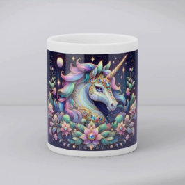 Jewel Toned Unicorn Floral Fantasy Mok