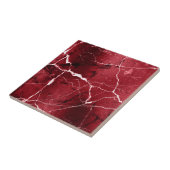 Jewel Tones Marble Abstract Ruby Red D1288 Tegeltje (Zijkant)