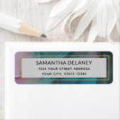 Jewel Tones Marble Ink Wash Patroon Etiket (Insitu)