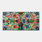 Jewel Tones Middeleeuws manuscript Bloemen Scrolls Bureaumat (Voorkant)