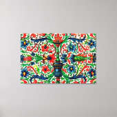 Jewel Tones Middeleeuws manuscript Bloemen Scrolls Canvas Afdruk (Voorkant)