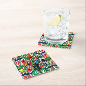 Jewel Tones Middeleeuws manuscript Bloemen Scrolls Kartonnen Onderzetters (Insitu)