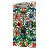 Jewel Tones Middeleeuws manuscript Bloemen Scrolls Klembord (Links)