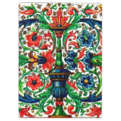 Jewel Tones Middeleeuws manuscript Bloemen Scrolls Klembord (Achterkant)