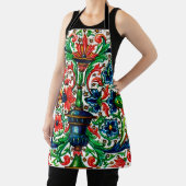 Jewel Tones Middeleeuws manuscript Bloemen Scrolls Schort (Insitu)