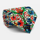 Jewel Tones Middeleeuws manuscript Bloemen Scrolls Stropdas (Opgerold)