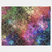 Jewel Tones Shimmery Abstract Pattern Fleece Deken (Voorkant (Horizontaal))