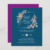 Jewel Tones Thema Bruiloft Save Dates Budget (Voorkant / Achterkant)