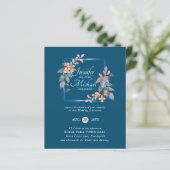Jewel Tones Thema Bruiloft Save Dates Budget (Staand voorkant)