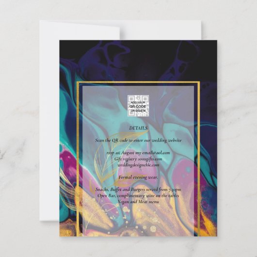 Jewel Tones TROUW INKT Pruim Paars Turkoois Marine (Achterkant)