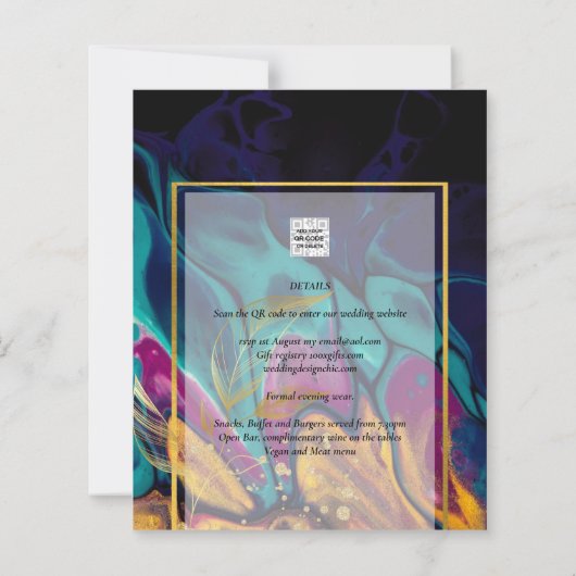 Jewel Tones TROUW INKT Pruim Paars Turkoois Marine (Achterkant)