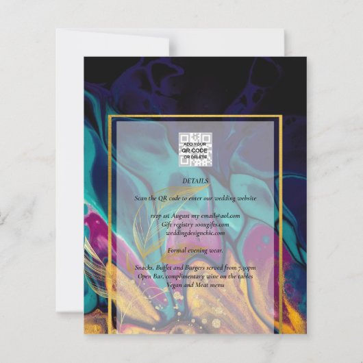 Jewel Tones TROUW INKT Pruim Paars Turkoois Marine (Achterkant)