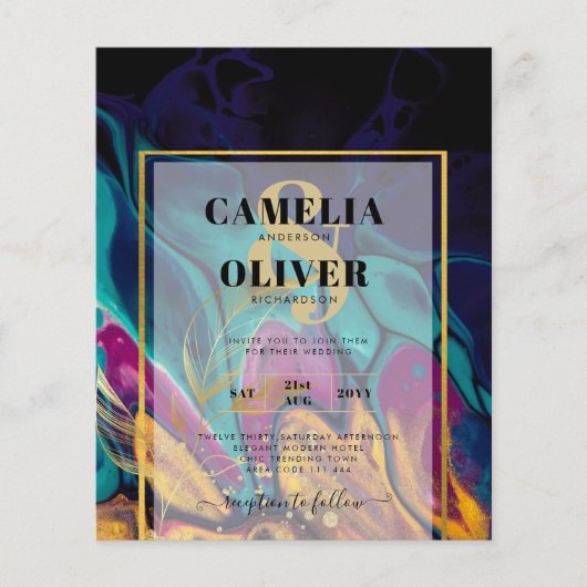 Jewel Tones TROUW INKT Pruim Paars Turkoois Marine Flyer (Voorkant)