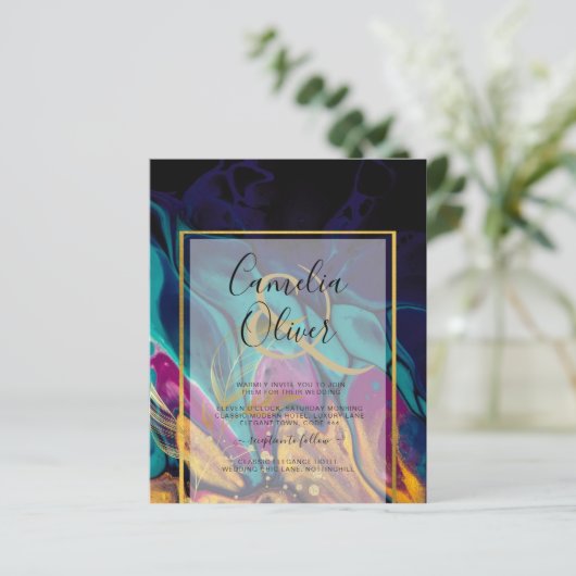 Jewel Tones WEDDING INK Plum Paars Blauwgroen Navy (Staand voorkant)