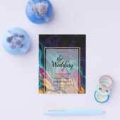 Jewel Tones WEDDING INK Plum Paars Blauwgroen Navy Flyer (Enkel)