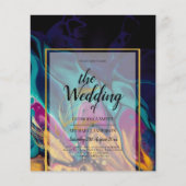 Jewel Tones WEDDING INK Plum Paars Blauwgroen Navy Flyer (Voorkant)