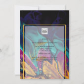 Jewel Tones WEDDING INK Plum Paars Blauwgroen Navy Kaart (Achterkant)