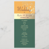 Jewel Tones Wedding Program Programmakaart (Voorkant)