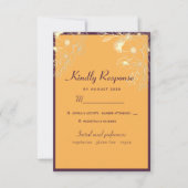 Jewel Tones Wedding RSVP Kaart (Voorkant)