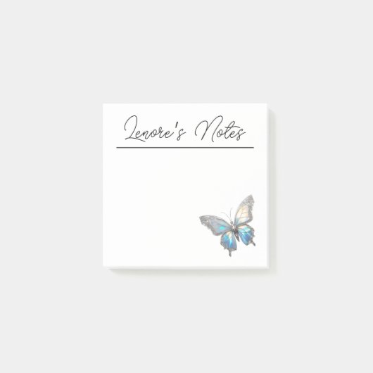 Jewel Vlinder Opal en Zilver Post-it® Notes (Voorkant)