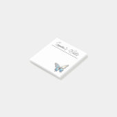 Jewel Vlinder Opal en Zilver Post-it® Notes (Schuin)