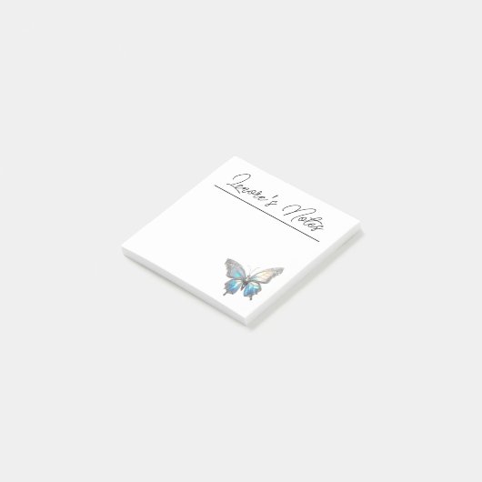 Jewel Vlinder Opal en Zilver Post-it® Notes (Schuin)