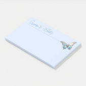 Jewel Vlinder Opal en Zilver Post-it® Notes (Schuin)