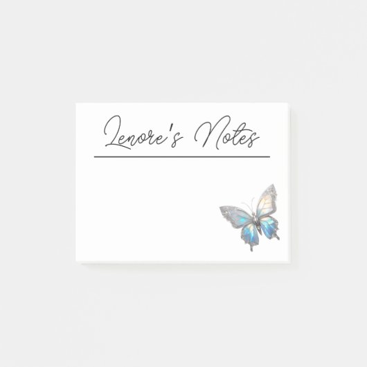 Jewel Vlinder Opal en Zilver Post-it® Notes (Voorkant)