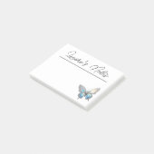 Jewel Vlinder Opal en Zilver Post-it® Notes (Schuin)