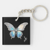 Jewel Vlinder Opal en Zilver Sleutelhanger (Achterkant)