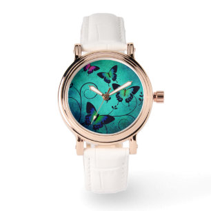  Jewel Vlinders Blauw Horloge