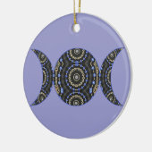 Jewelde Goddess Pagan Wiccan Triple Moon Keramisch Ornament (Links)