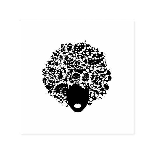 Jeweled Afro Zelfinktende Stempel (Design)