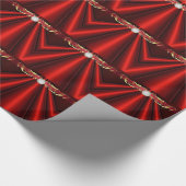 Jeweled Art Deco Red Holiday Cadeaupapier (Hoek)