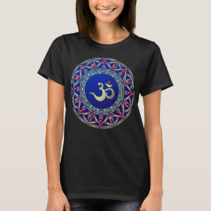 Jeweled Blue Om T-Shirt