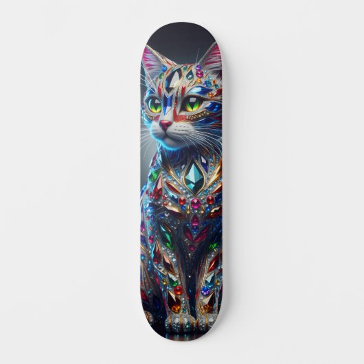 Jeweled Cat Skateboard (Voorkant)