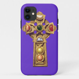 Jeweled Celtic Christelijk iPhone 5 Hoesje Paars