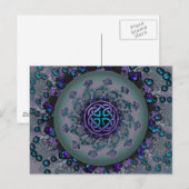 Jeweled Celtic Fractal Mandala Briefkaart (Voorkant / Achterkant)