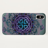 Jeweled Celtic Fractal Mandala iPhone X Hoesje (Achterkant (horizontaal))