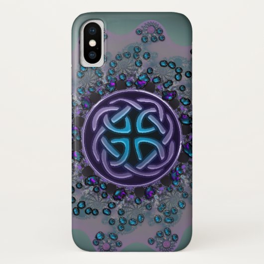 Jeweled Celtic Fractal Mandala iPhone X Hoesje (Achterkant)