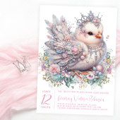 Jeweled Chick Baby shower Kaart